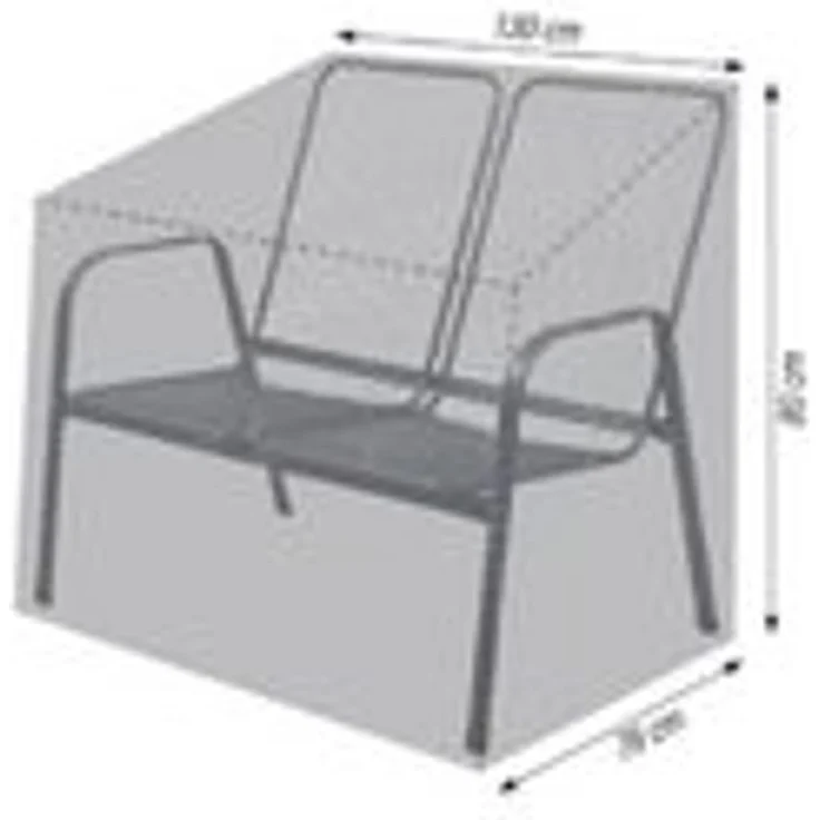 acamp Gartenmöbel-Schutzhülle atmungsaktive Abdeckhülle für 2-Sitzer Gartenbank (Schutzhülle für Gartenmöbel), Plane, Abdeckung, Möbelschutz, Regenschutz, Maße: 130 x 78 x 80 cm – Bild 4
