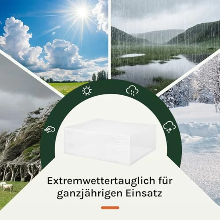 Woltu Gartenmöbel-Schutzhülle, für Sitzgruppe Gartenmöbel, UV-Beständig winterfest reißfest – Bild 6