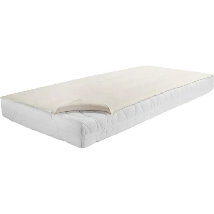 Dormisette Q59 Molton-Matratzenauflage, 200/200 cm, Baumwolle/Zwirn-Calmuc, Creme/Beige