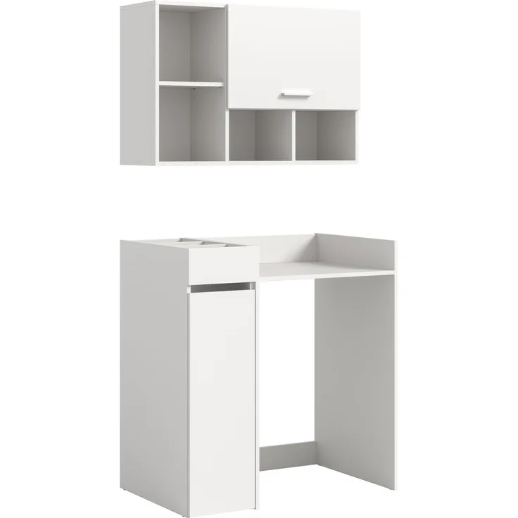 Waschmaschienenumbau Set (B/H/T: 95x195x60 cm) in weiß Nachbildung