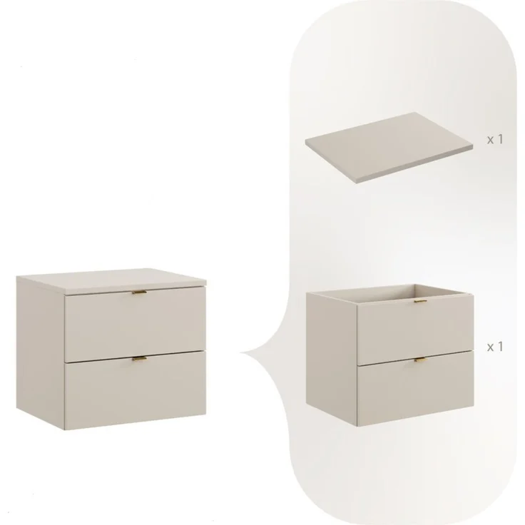 99rooms Dalina Unterschrank Kaschmir 60 cm ohne Waschbecken – Bild 3