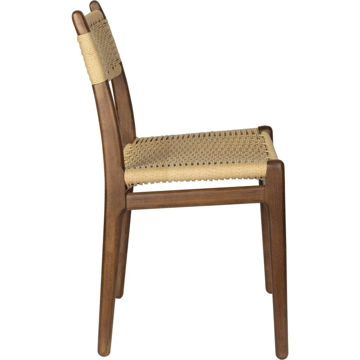 Dutchbone Stuhl Cecile Walnut: Holz & Geflecht im Retro-Look – Bild 3
