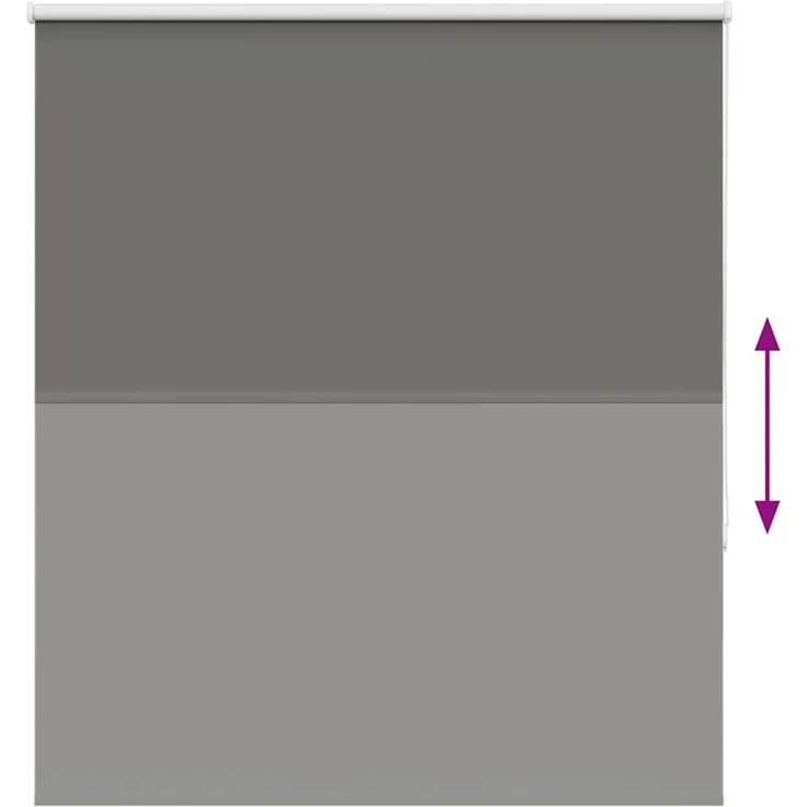 vidaXL Verdunkelungsrollo Grau 125x130cm Stoffbreite 121,6cm Polyester 4011107 – Bild 4