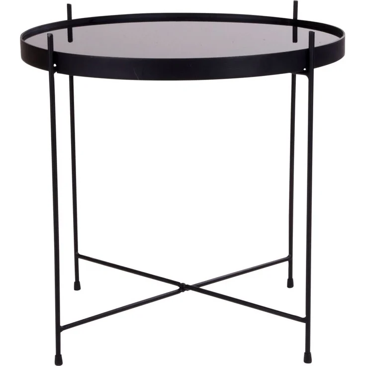 Beistelltisch >Venezia< in Schwarz, Glas - 48x48x48cm (BxHxT) – Bild 3