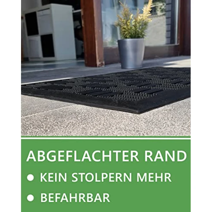 DILUMA Fußmatte Türmatte Matador 75x45 cm Robuste Outdoor Schmutzfangmatte aus Gummi, rechteckig, Wetterfest, rutschfest, pflegeleicht, strapazierfähig – Bild 5