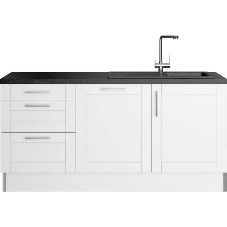 OPTIFIT Küche Ahus, 180 cm breit, wahlw. mit E-Geräten, Soft Close Funktion, MDF Fronten