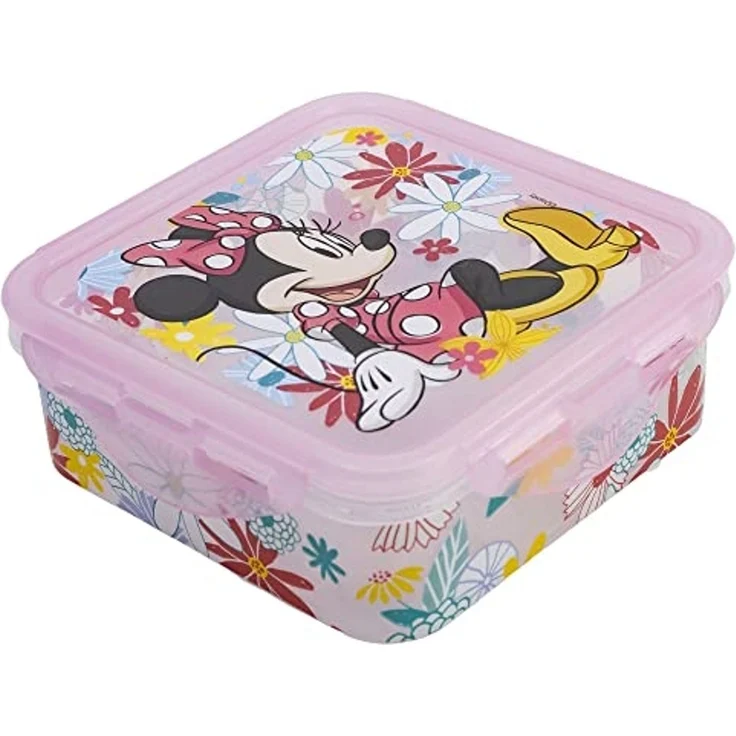 Quadratische Kinder Lunchbox Minnie Mouse 13 x 13 cm – Bild 1