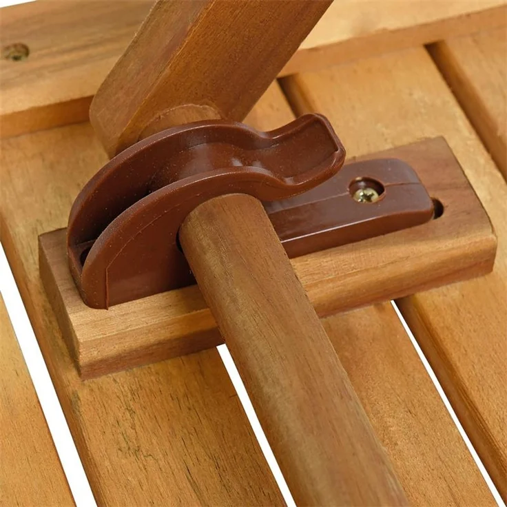 Balkontisch Klapptisch Holztisch Ø 57 cm Rund Gartentisch Tisch Akazie 72,5 cm – Bild 2
