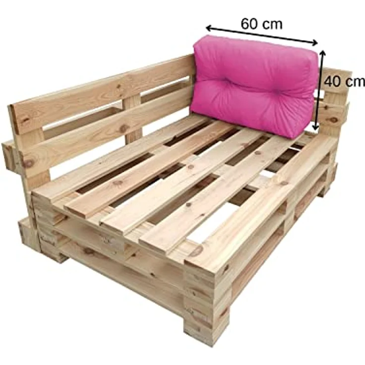 chilly pilley Palettenkissen Wasserdicht Palettenauflage Palettenpolster Palettenmöbel Gartenkissen Wasserfest Wasserabweisend viele Größen und Farben (Seitenkissen 60x40. Rosa) – Bild 3