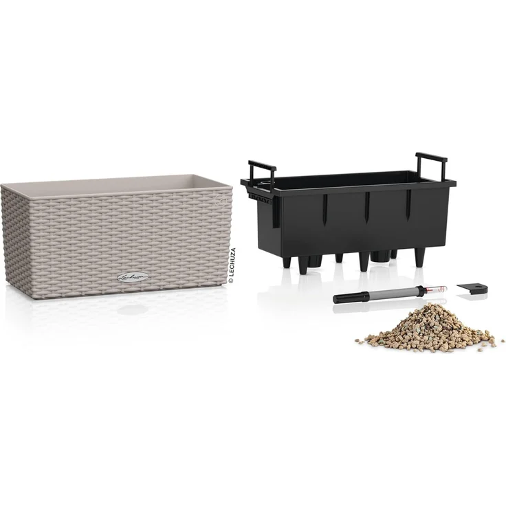 Lechuza Blumenkasten-Set Balconera Cottage 40 Kunststoff sandbraun 40,4 x 19,2 cm – Bild 3