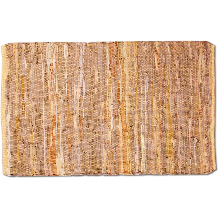 Flickenteppiche Leder 70x180cm beige – Bild 5