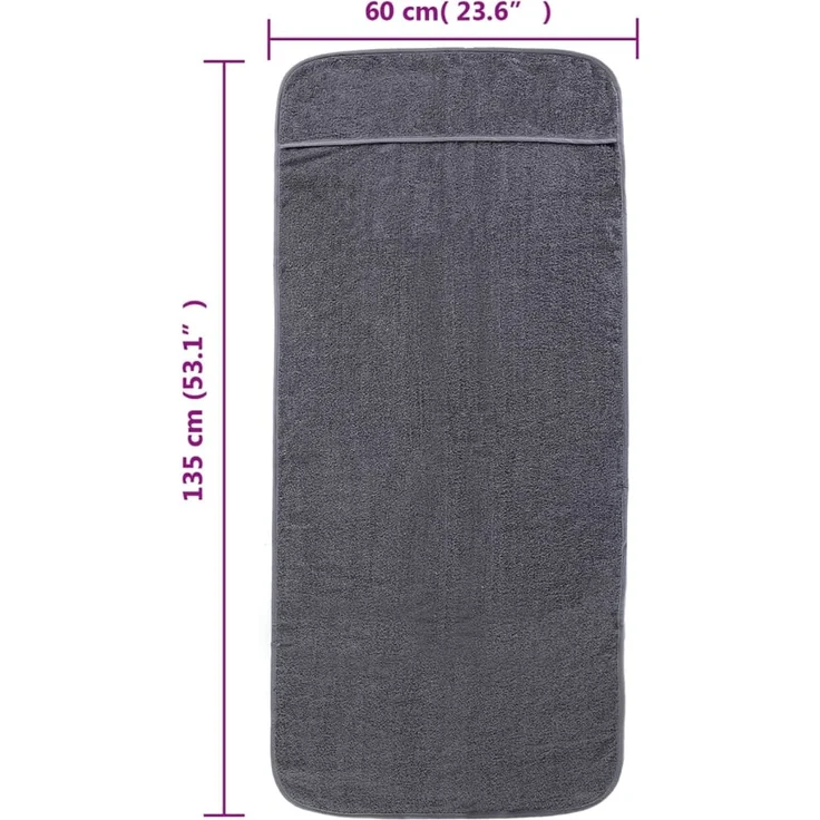 vidaXL Strandtücher 6 Stk. Anthrazit 60x135 cm Stoff 400 GSM 3157055 – Bild 8