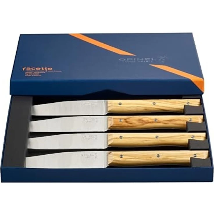 Opinel Tischmesserset Facette 4-teilig Olivenholz – Bild 2