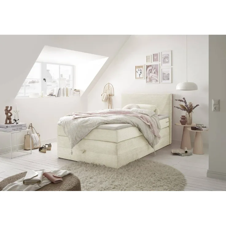 Boxspringbett Luzern Breitcord Zoom von ED Exciting Design