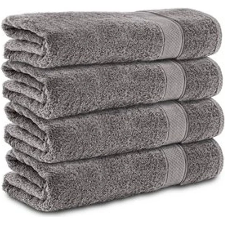 Komfortec Badetücher 100% Baumwolle, 470 g/m², Frottee (4-St), Handtücher 70x140 cm Set, Weich – Bild 6