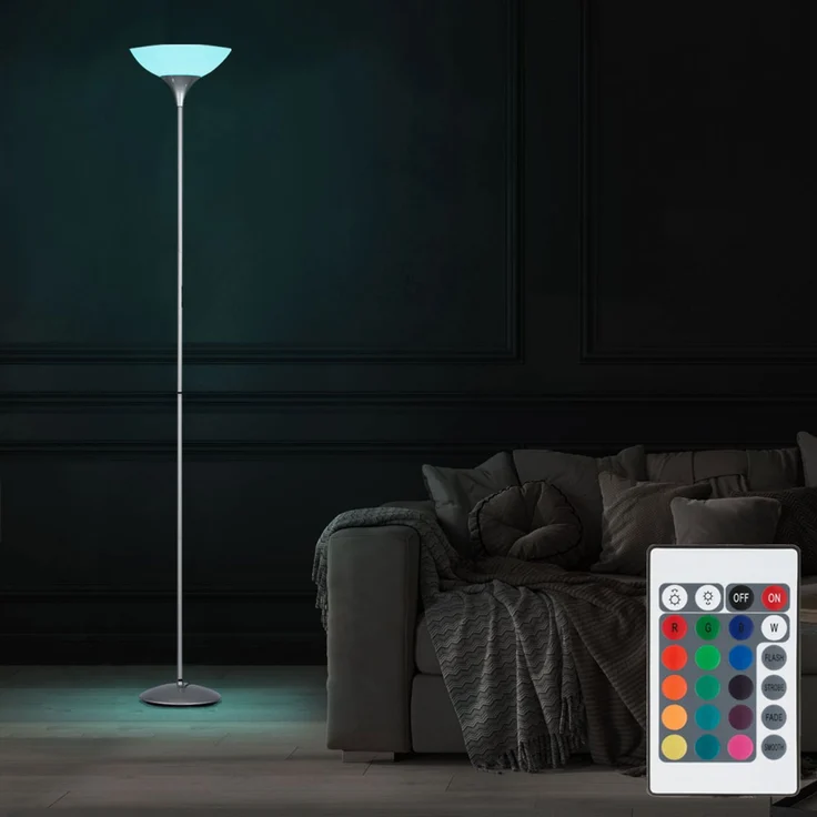 RGB LED Deckenfluter, titanfarbig, Höhe 180 cm, DEZWO – Bild 3