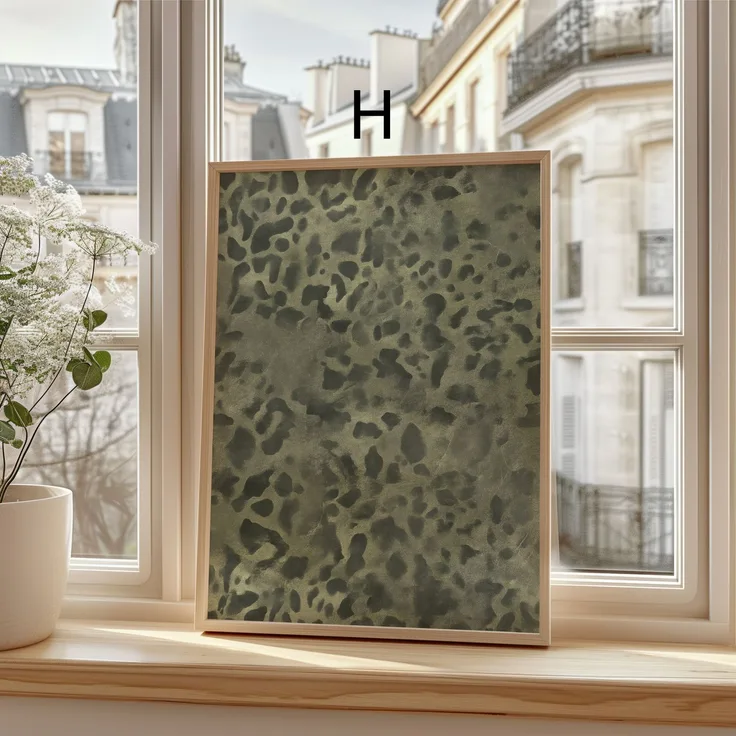 Fliesen Design Poster · Geschenkidee · Antike Muster Fliesen Naturtexturen Animal Print · Dekoprint ohne Rahmen - H / 30 x 40 cm