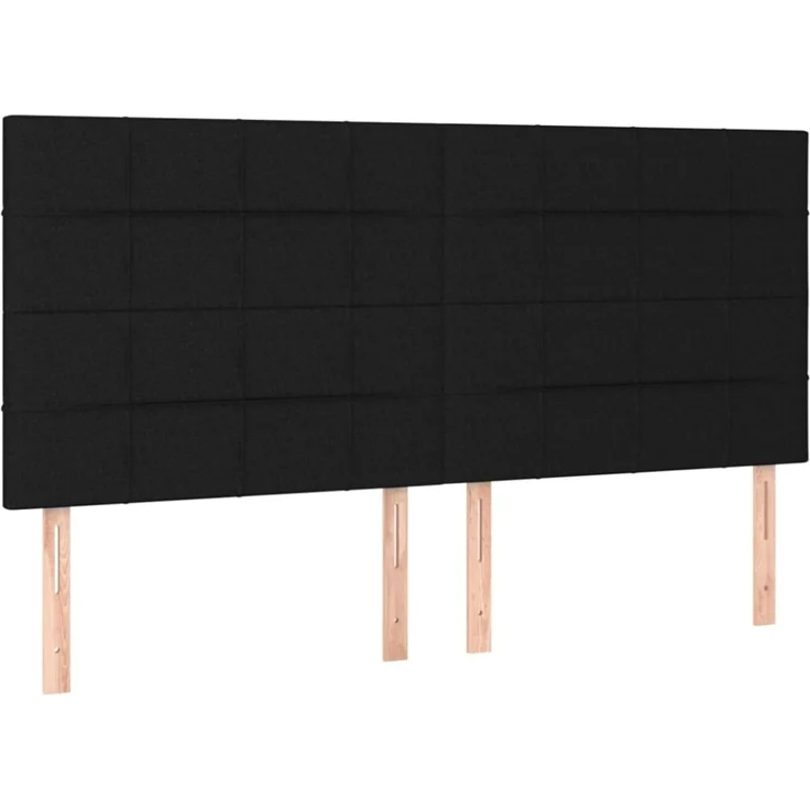 vidaXL Kopfteile 4 Stk. Schwarz 90x5x78/88 cm Stoff 3116348 – Bild 8