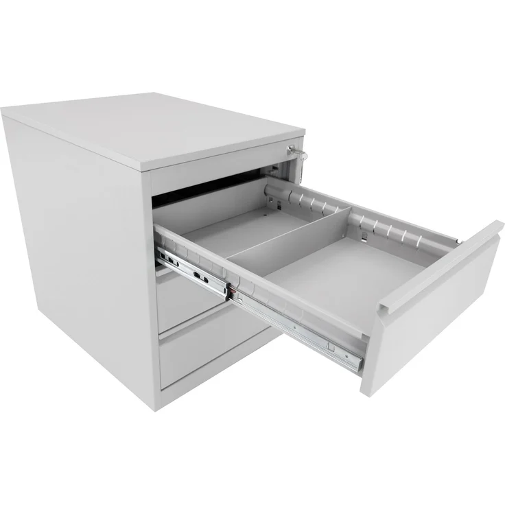 Rollcontainer, 3 Schübe, Farbe grau RAL 7035 pulverbeschichtet – Bild 6