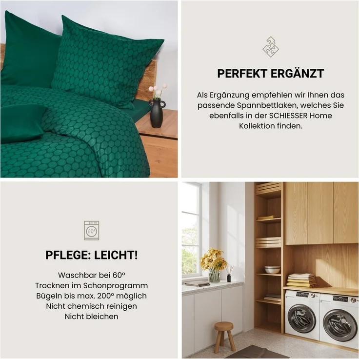 Feinbiber Bettwäscheset Drops, 2-teilig – Bild 3