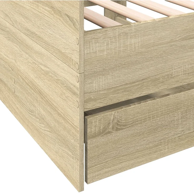 vidaXL Tagesbett mit Schubladen ohne Matratze Sonoma-Eiche 75x190 cm 3280834 – Bild 7