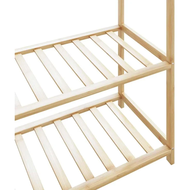 vidaXL Kleiderständer mit Ablagen 80x40x175 cm Bambus 4008922 – Bild 7