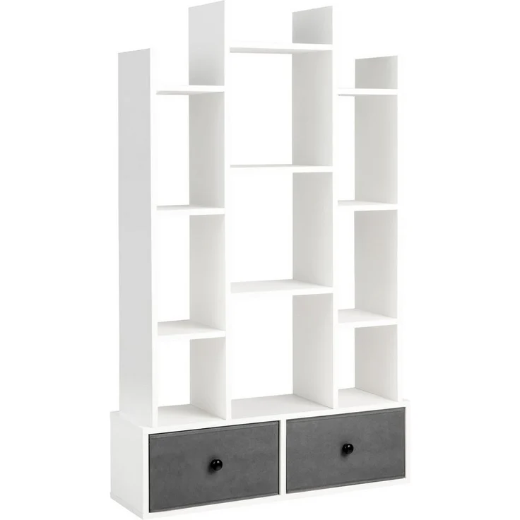 COSTWAY Bücherregal, Standregal mit 12 Fächern und 2 Schublade, 53x24x118cm – Bild 5