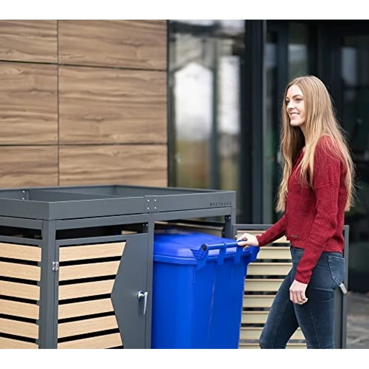 Westmann Stahl Mülltonnenbox für 2 Mülltonnen 240 – Bild 4
