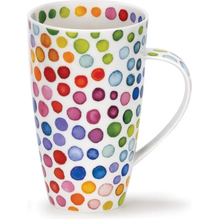 DUNOON Becher Henley Hot Spots 600 ml Bone China Kaffeetasse 15 cm Teetasse 0,6l Hochwertige Porzellantasse Elegantes modernes Design Spülmaschinenfest Perfektes Geschenk