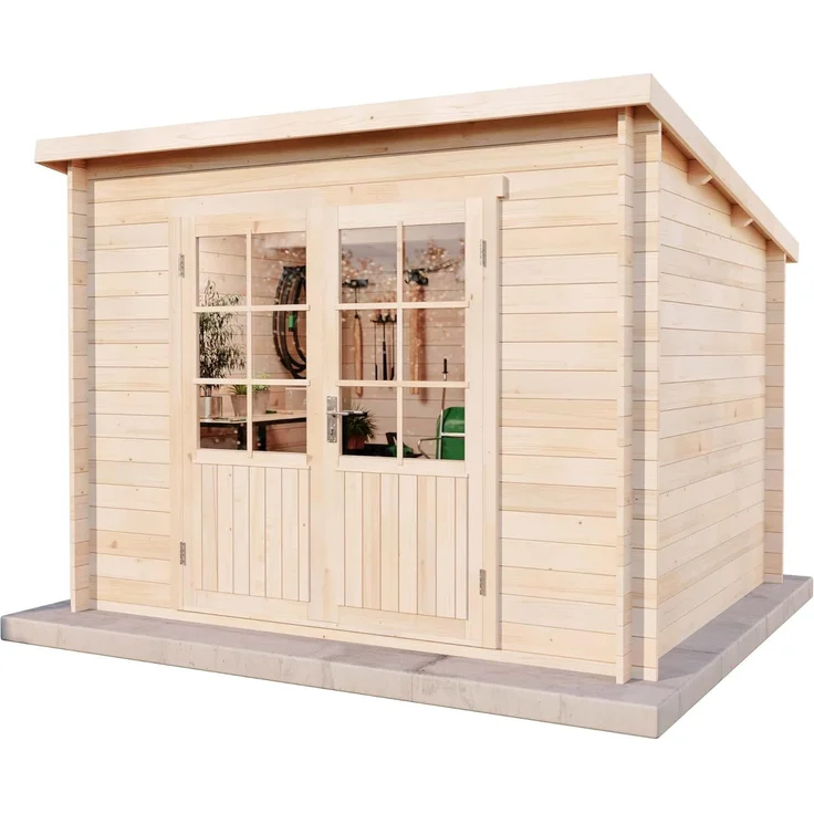 Alpholz Holz Gartenhaus Maria | Natur | 275x300x220 cm – Bild 6