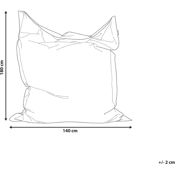 Sitzsackbezug FUZZY 180 cm 140 cm Rot – Bild 8
