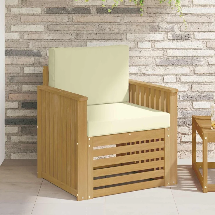 vidaXL Outdoor-Sofagarnitur Polyester Weiß 3439092 – Bild 1