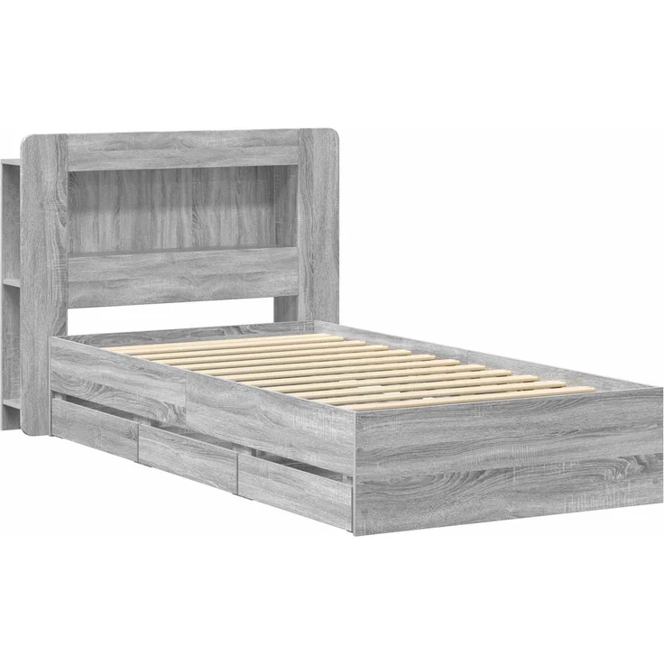 vidaXL Bettgestell mit Stauraum und Kopfteil Sonoma-Grau 80 x 200 cm 3433999 – Bild 3