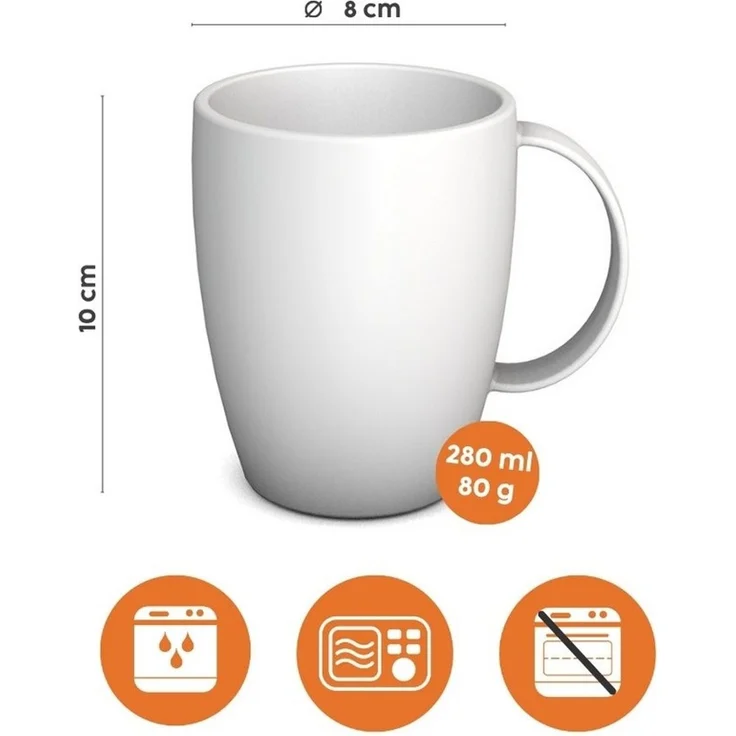 Ornamin Becher Kaffeebecher, Henkelbecher l Mehrwegbecher l Campingbecher l Kaffeetasse – Bild 3