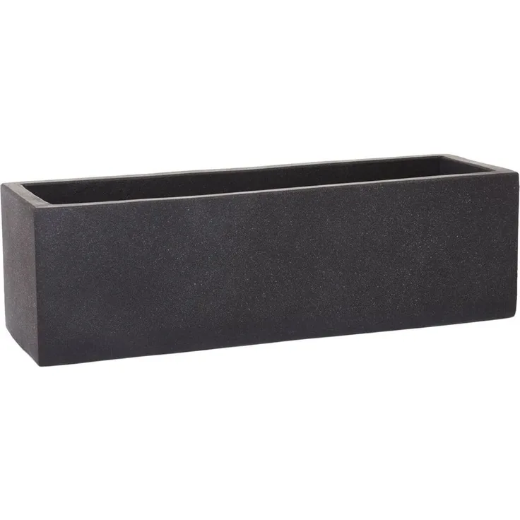 VIVANNO Balkonkasten Blumenkasten Fensterbankkasten Beton "Flobo", Anthrazit 60x18x18 cm