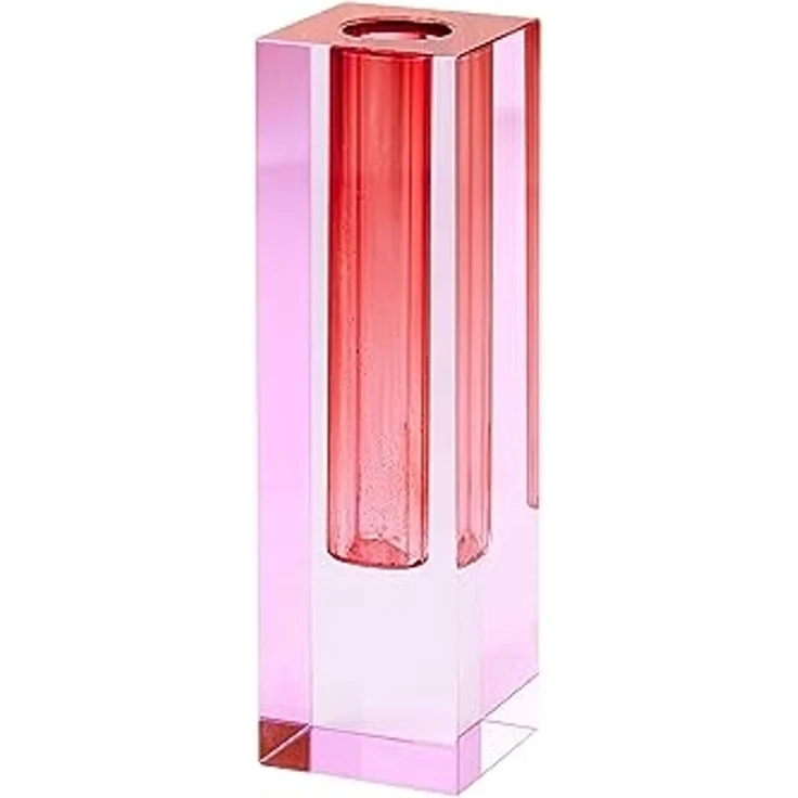Gift Company Sari Kristallglas Vase H17 cm pink/rot gs – Bild 1