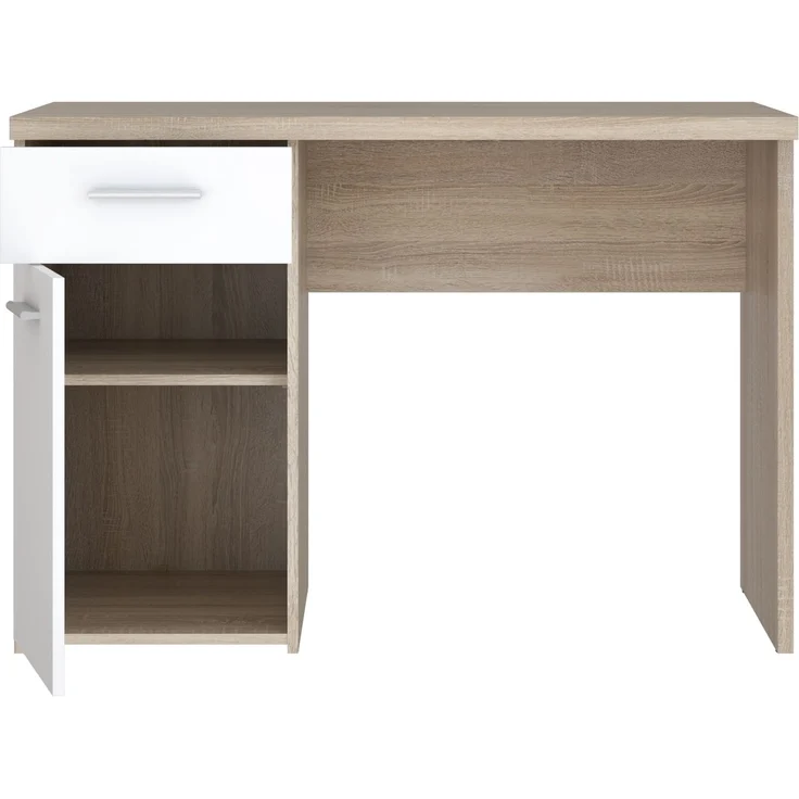 Schreibtisch >WINNIE> Sonoma Eiche Dekor / weiss - 110x76,3x60cm B/H/T – Bild 3