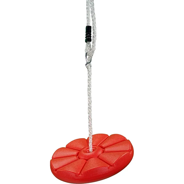 Best Sporting Tellerschaukel aus Kunststoff 28 cm, rot mit verstellbarem Seil