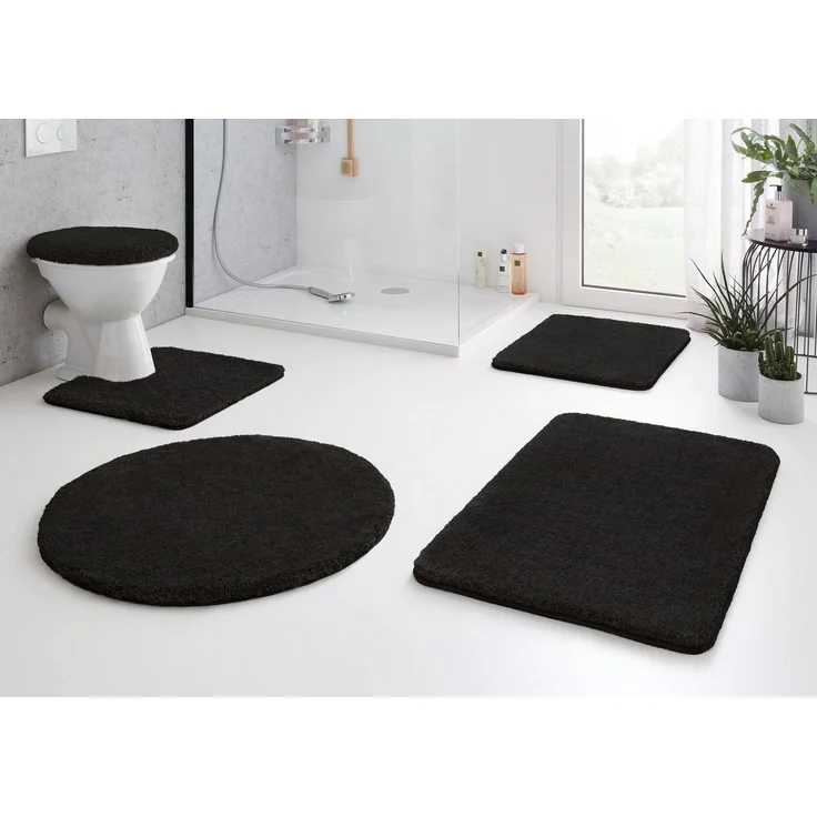 Kleine Wolke Badematte RELAX, Badvorleger, Badezimmer Teppich, Höhe 30 mm, rutschhemmend beschichtet, fußbodenheizungsgeeignet, Polyacryl, WC-Deckelbezug, WC-Deckelbezug, Badteppich, meliert, rechteckig, rund & als Set erhältlich – Bild 3