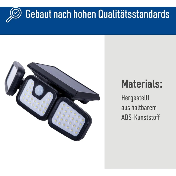 näve LED Solarleuchte Pacita, Sensorschalter, LED fest integriert, Kaltweiß, Wandleuchte, dimmbar in 3 Stufen, Sensor/Dämmerungsschalter – Bild 4