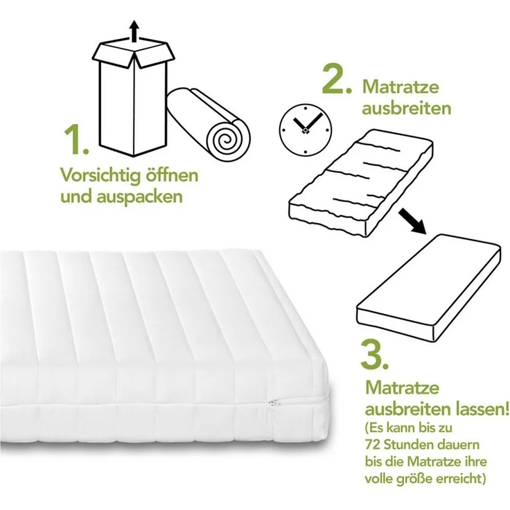 Kaltschaummatratze 7-Zonen Easy Flex - zwei Liegeseiten - 90x200 120x200 140x200 180x200, Dreamstar, verschiedene Größen, Härtegrade und Höhen - ergonomisch, wendbar – Bild 3