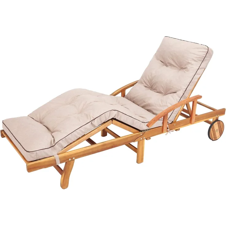 Bjird Liegenauflage, Polyester beige, 200 x 55 x 8 cm