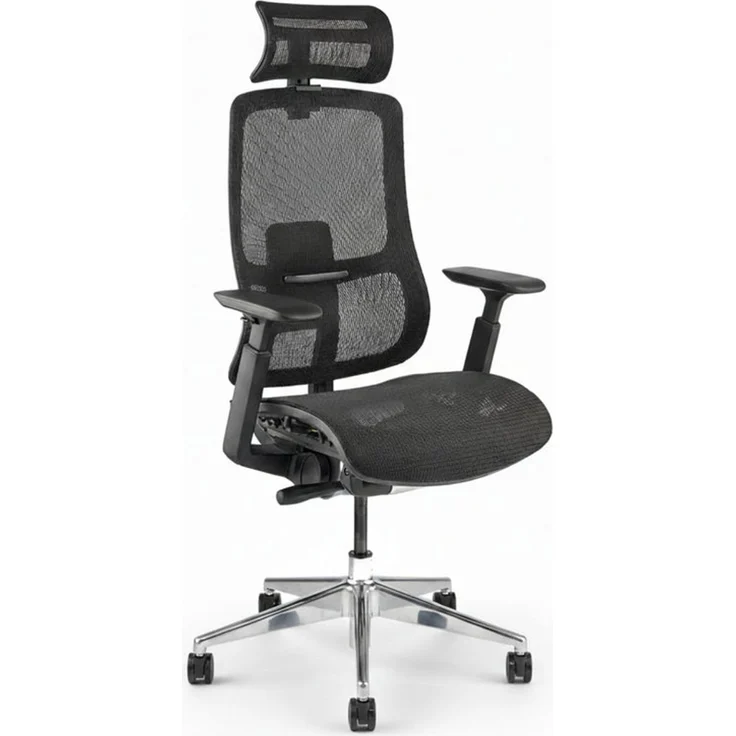 VALKENSTOL M6 MESH-SITZ Bürostuhl ergonomisch bis 1,95m - 5 Jahre Garantie - Schreibtischstuhl mit verstellbarer Sitztiefe - Lordosenstütze – Bild 3