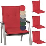 Beautissu 4er Set Niederlehner Auflage Loft NL 100 x 50 x 6 cm Rot