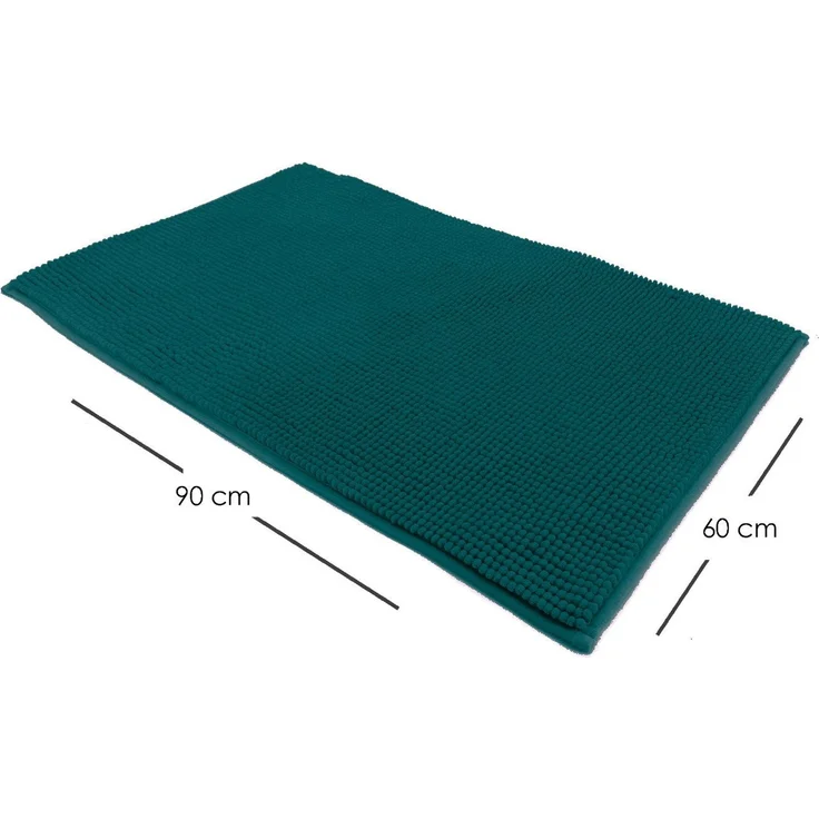 heimtexland Badematte Badvorleger Chenille Badteppich Duschvorleger, rutschhemmend beschichtet, Fußbodenheizung geeignet, schnell trocknend, strapazierfähig, fußbodenheizungsgeeignet, rutschfest, saugstark, Polyester, rechteckig, 60x90 cm, Hochflor, su... – Bild 2