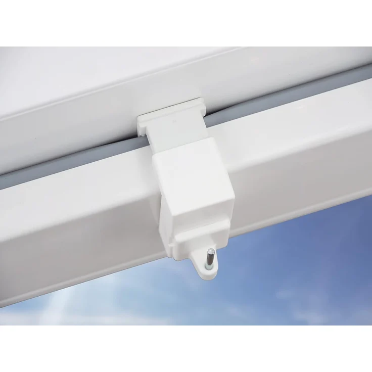 dekondo Fensterhaken Fensterhaken/Dekohaken/Fensterklipp, weiß, universal, für Gardinenstangen/Vitragenstangen/Scheibengardinen und Fensterdekorationen, (2-St), Klemmbereich 10-24mm, vorderes Element drehbar – Bild 6