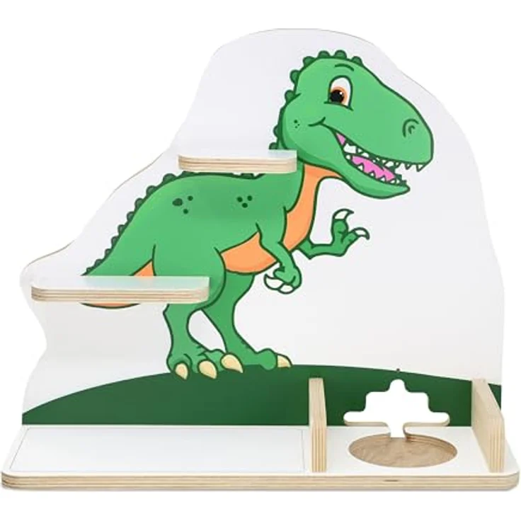 stadtecken Kinder Regal für Musikbox I Geeignet für die Toniebox und ca. 50 Tonies I Perfekte Aufbewahrung für Kinderzimmer I zum Aufstellen oder Aufhängen (T-Rex, Mittel) – Bild 5