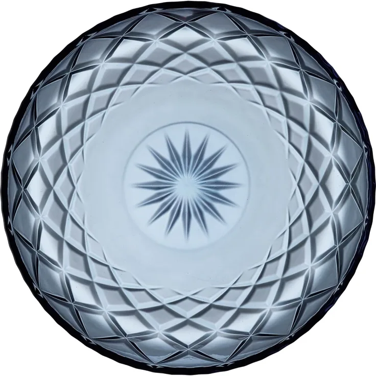 Lyngby Glas Servierplatte Sorrento, Glasplatte, Servierteller, Glas, Blau, 30 cm, 29040