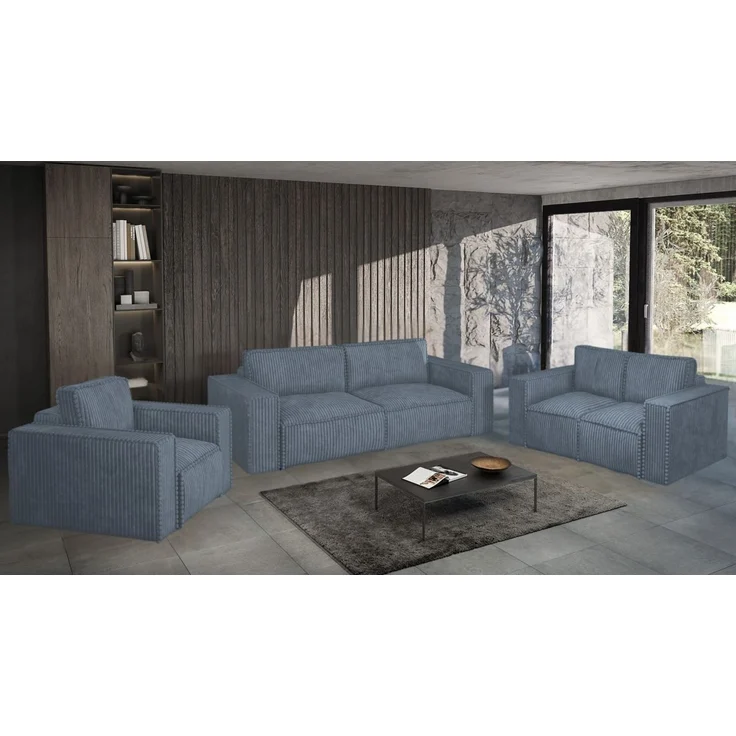 Sessel Designersessel VAJANA Stoff Tilia Azurblau – Bild 3