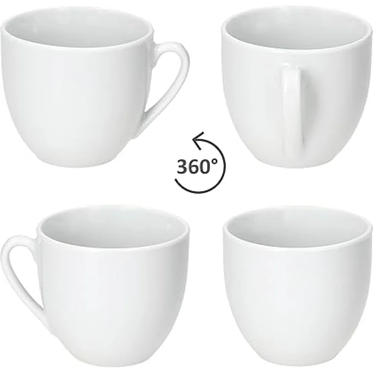 MamboCat Tasse 6er Set Tommy Kaffeetassen mit Untertassen für 6 Personen, Porzellan – Bild 4
